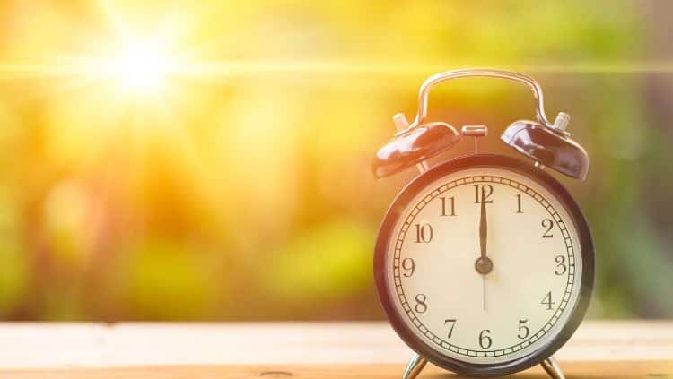 Uhr zeigt auf 12